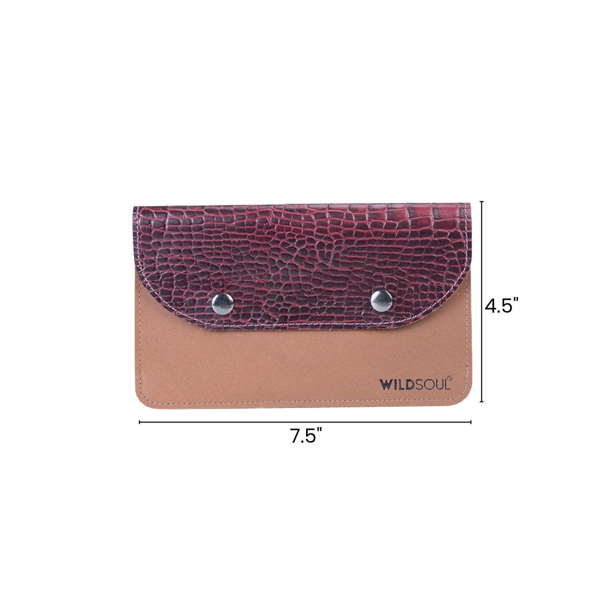 Wildsoul Minimal Wallet Sangria Croc 1.1