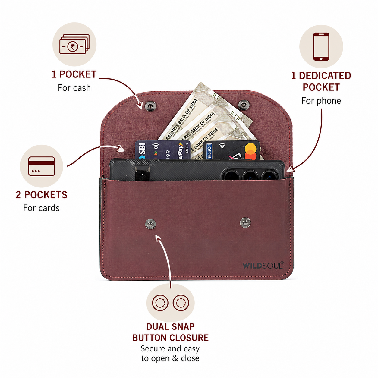 Wildsoul Minimal Wallet Burgundy .2