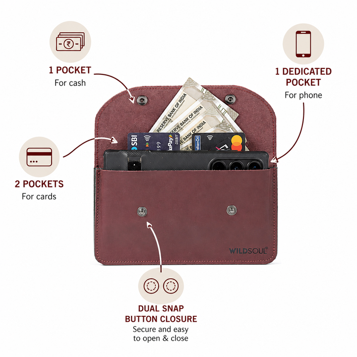 Wildsoul Minimal Wallet Burgundy .2