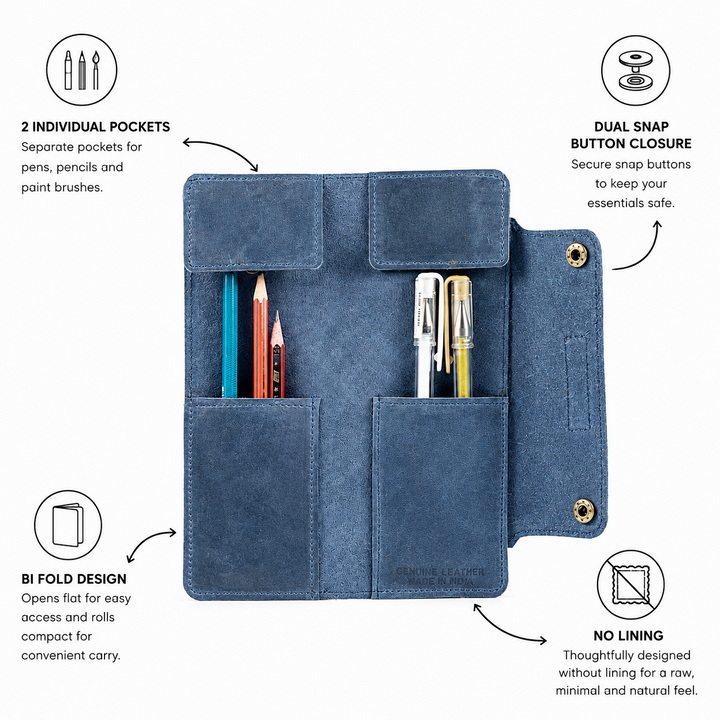 Wildsoul Pencil Case Indigo 2