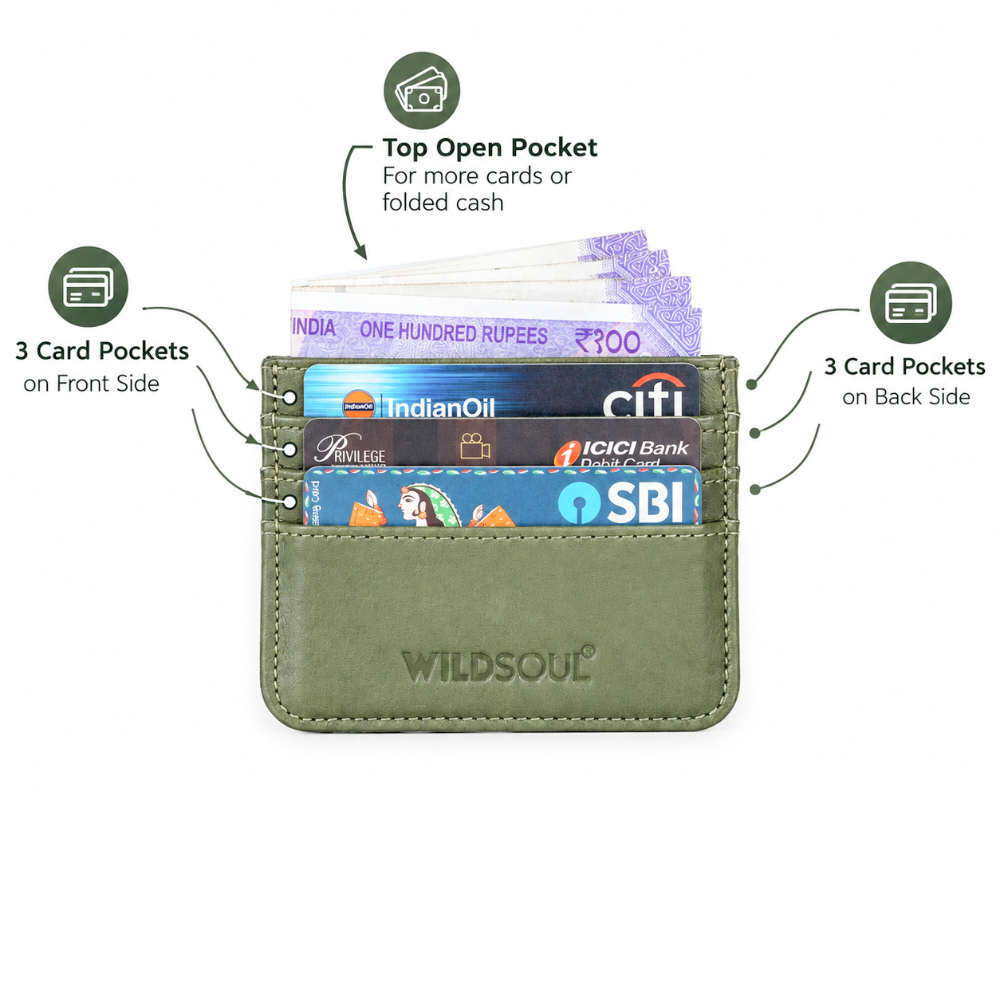 Wildsoul Slim Card Case Fresh Olive 1
