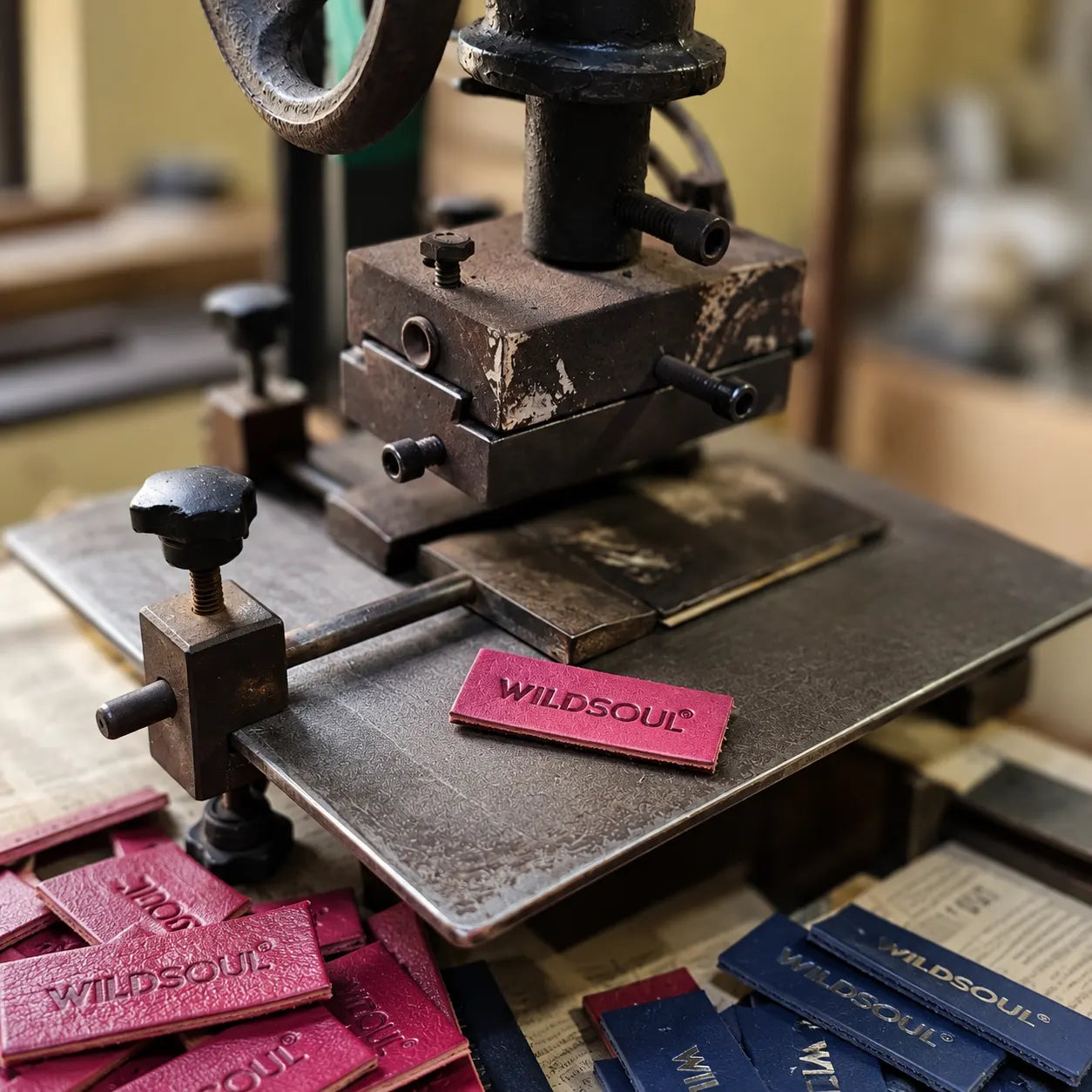 WILDSOUL leather craftsmanship and handmade production in the workshop